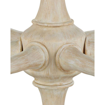 Currey and Company Aleister 6 Light 44" Wide Wrought Iron Candle Style Chandelier