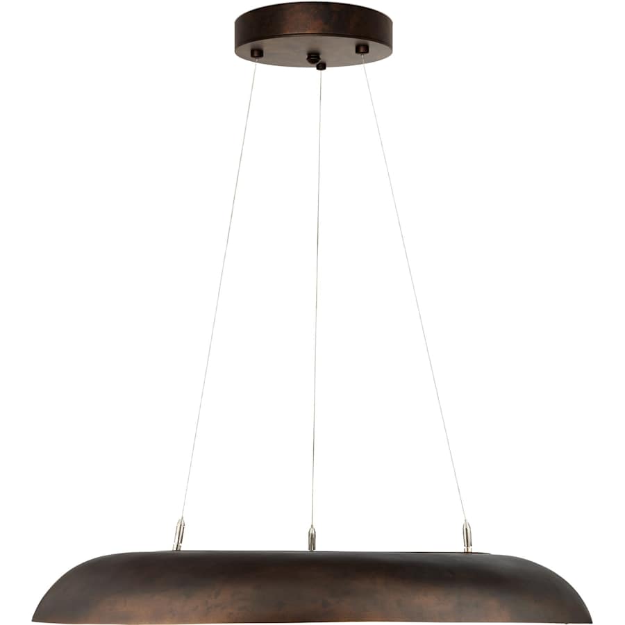 Currey and Company Tairagai 32" Wide LED Wrought Iron Ring Chandelier