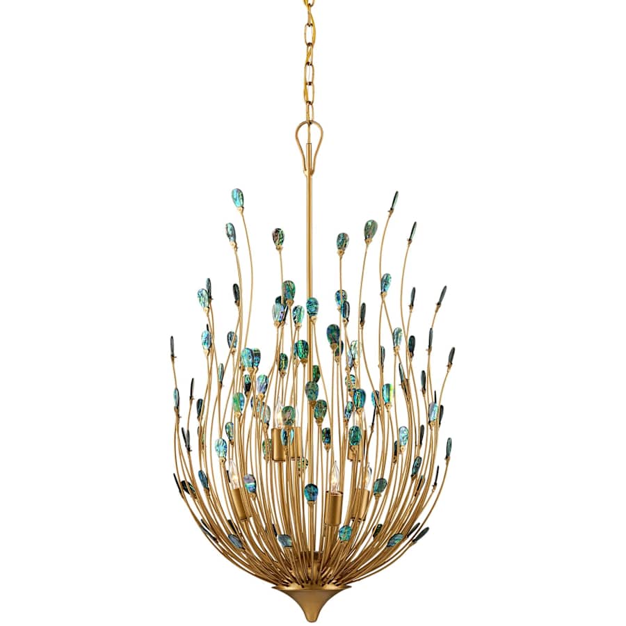 Currey and Company Delphos 6 Light 20" Wide Wrought Iron Pendant