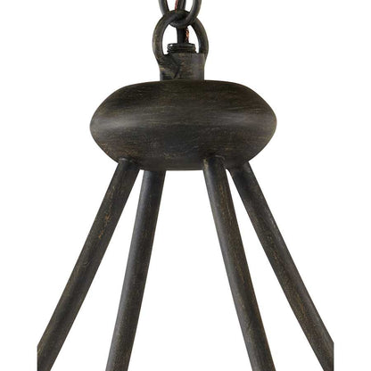 Currey and Company Circumstellar 8 Light 37" Wide Wrought Iron Ring Chandelier with Recycled Glass Shades