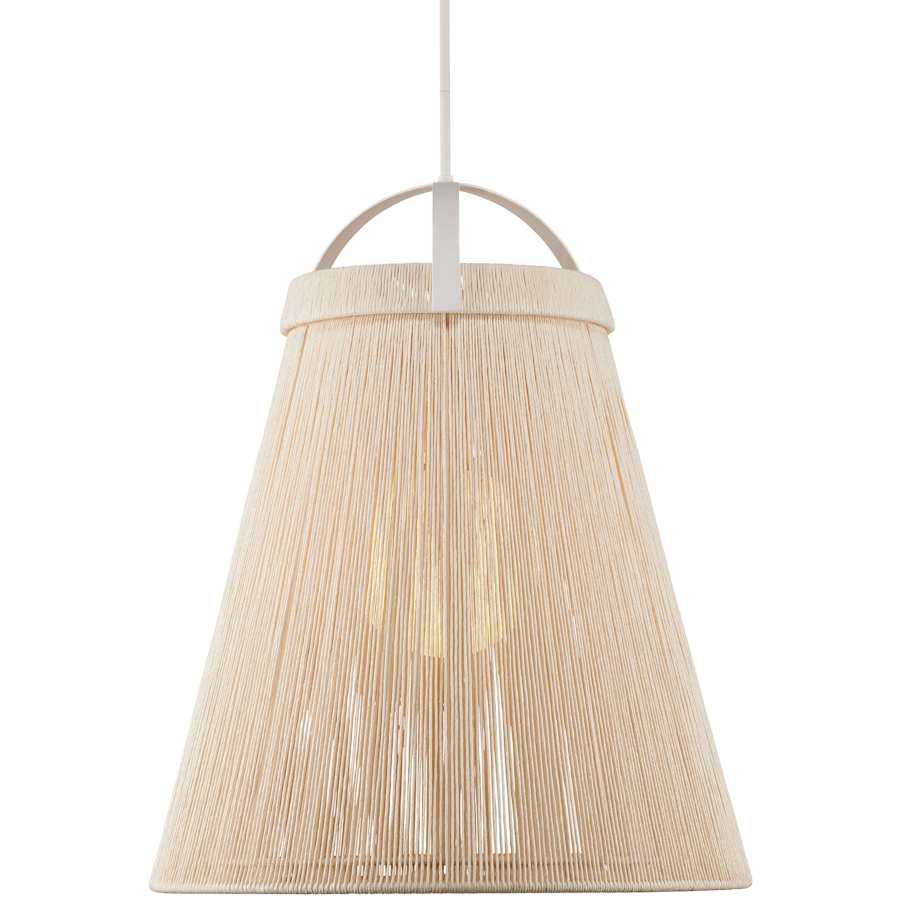 Currey and Company Parnell 28" Wide Wrought Iron Pendant with Kraft Paper Shade