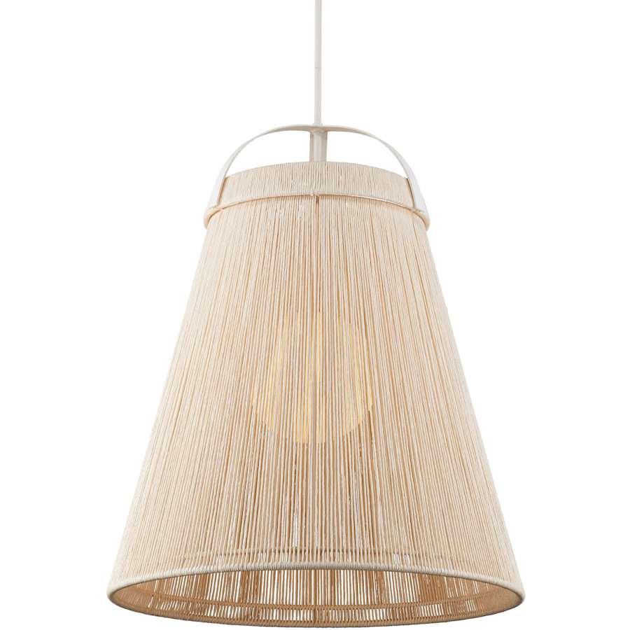 Currey and Company Parnell 28" Wide Wrought Iron Pendant with Kraft Paper Shade