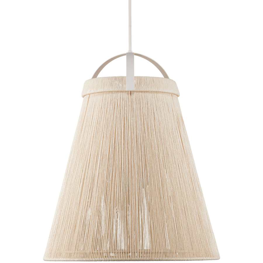 Currey and Company Parnell 28" Wide Wrought Iron Pendant with Kraft Paper Shade