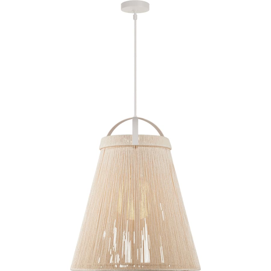 Currey and Company Parnell 28" Wide Wrought Iron Pendant with Kraft Paper Shade