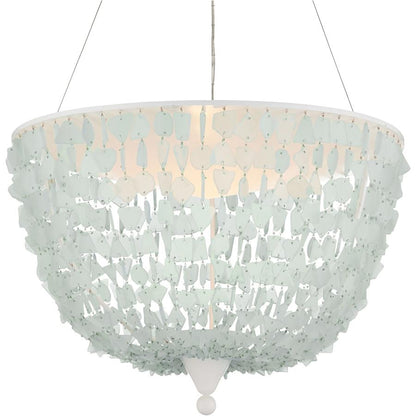 Currey and Company Thalassa 30" Wide LED Wrought Iron Pendant