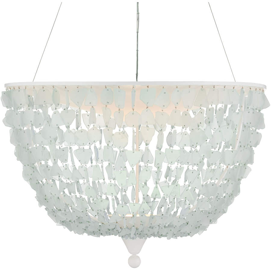 Currey and Company Thalassa 30" Wide LED Wrought Iron Pendant