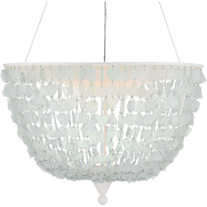 Currey and Company Thalassa 30" Wide LED Wrought Iron Pendant