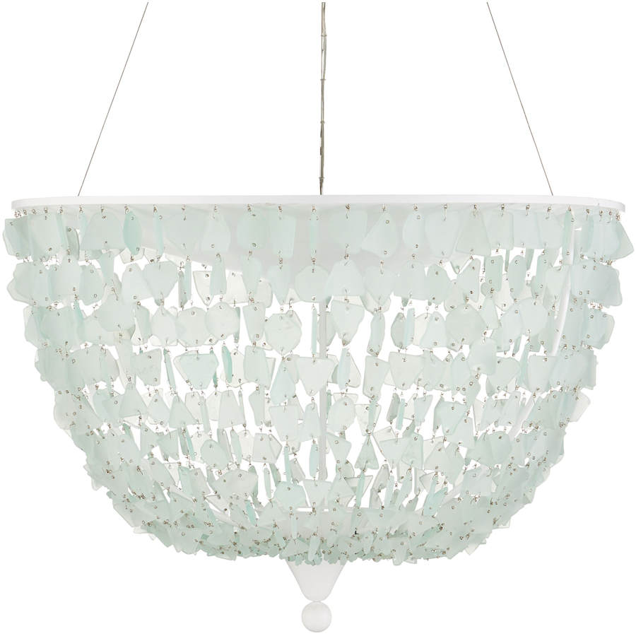 Currey and Company Thalassa 30" Wide LED Wrought Iron Pendant