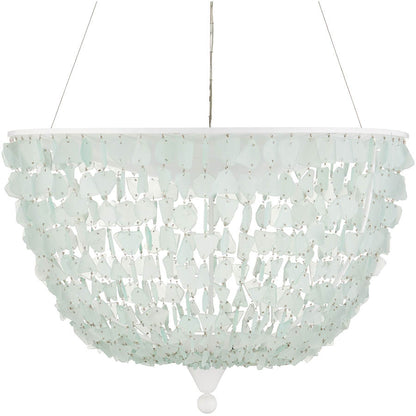 Currey and Company Thalassa 30" Wide LED Wrought Iron Pendant