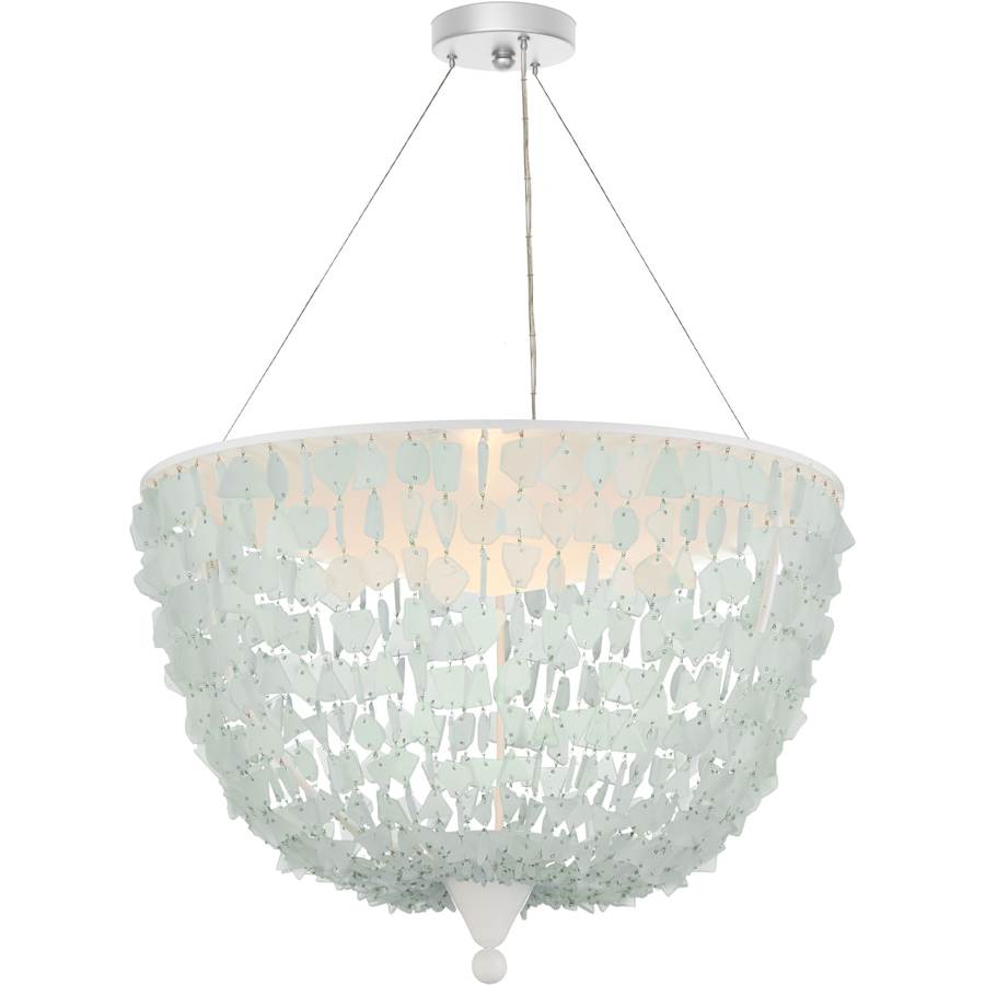 Currey and Company Thalassa 30" Wide LED Wrought Iron Pendant