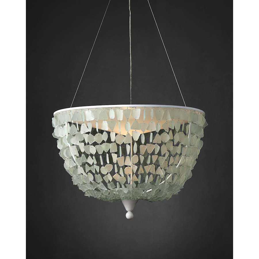 Currey and Company Thalassa 30" Wide LED Wrought Iron Pendant