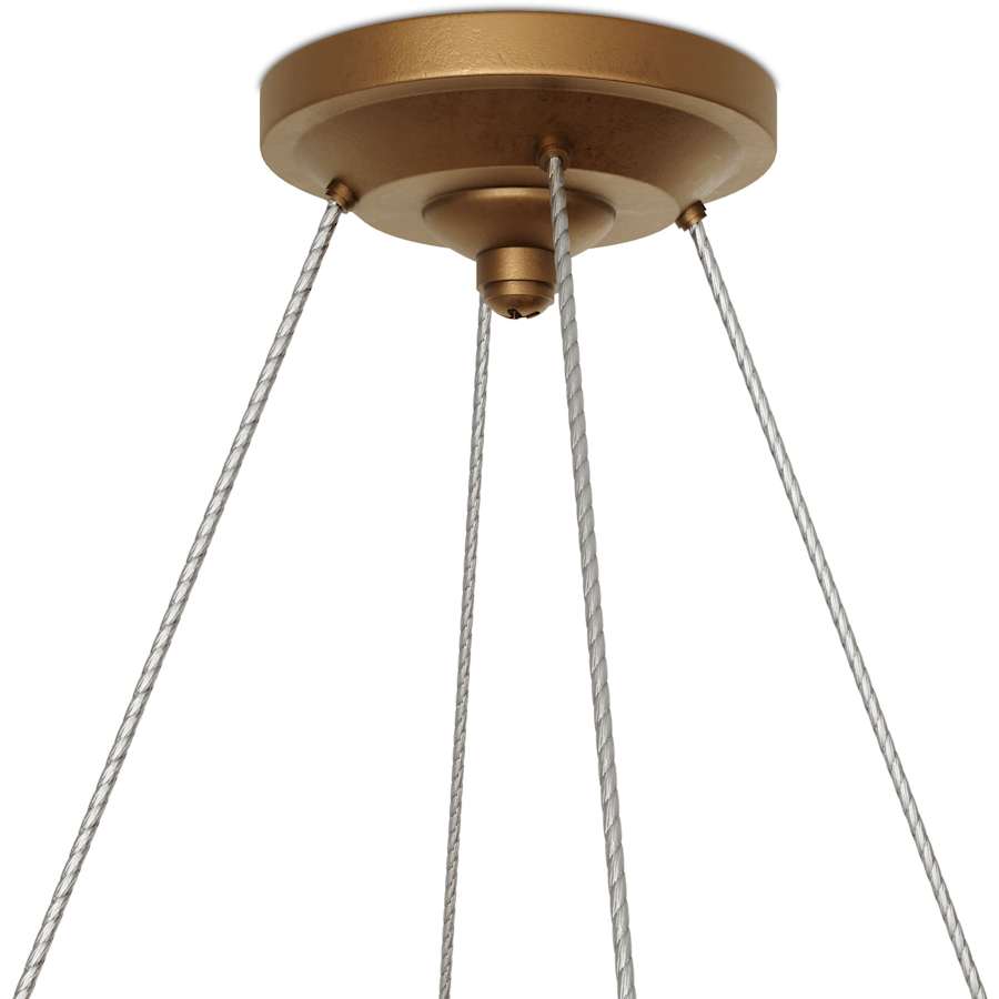 Currey and Company Rosabel 8 Light 35" Wide Ring Chandelier with Fabric Shades