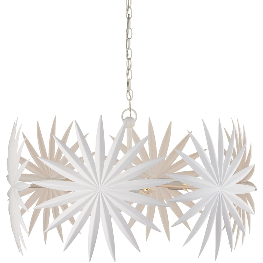 Currey and Company Bismarkia 6 Light 30" Wide Wrought Iron Pendant