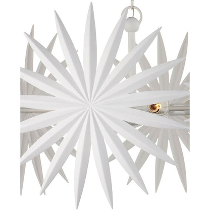 Currey and Company Bismarkia 6 Light 30" Wide Wrought Iron Pendant