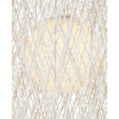 Currey and Company Cocoon 21" Wide Wrought Iron Pendant with Frosted Glass and Paper Twine Shades