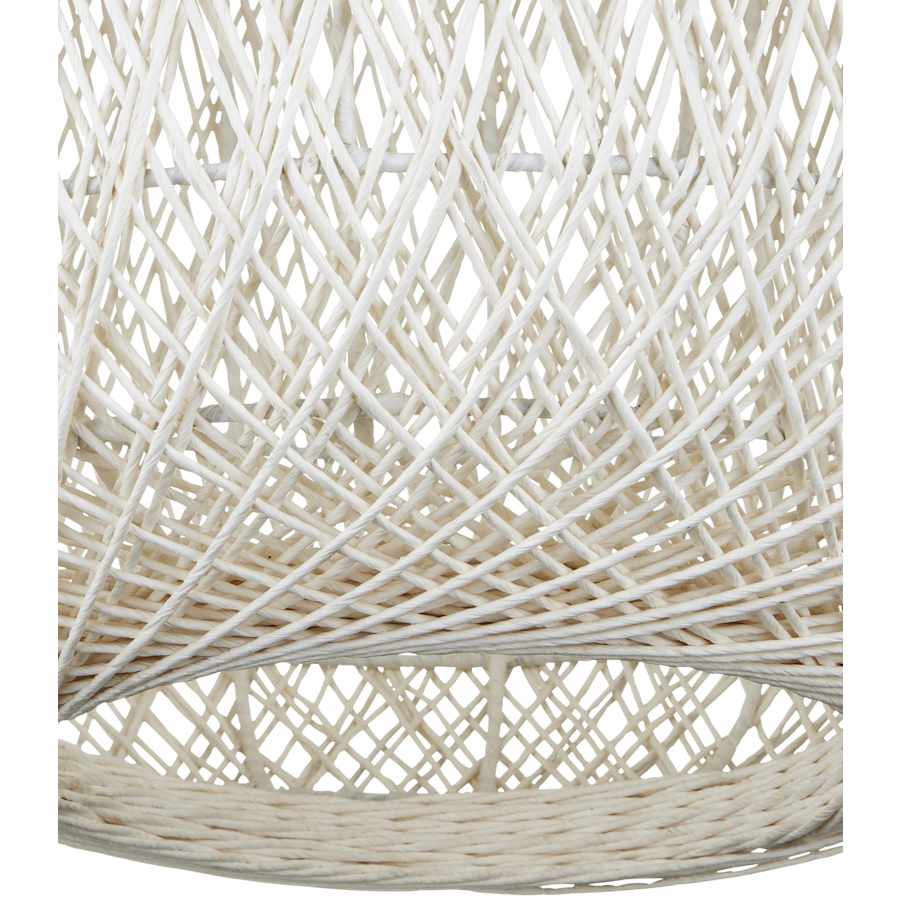 Currey and Company Cocoon 21" Wide Wrought Iron Pendant with Frosted Glass and Paper Twine Shades