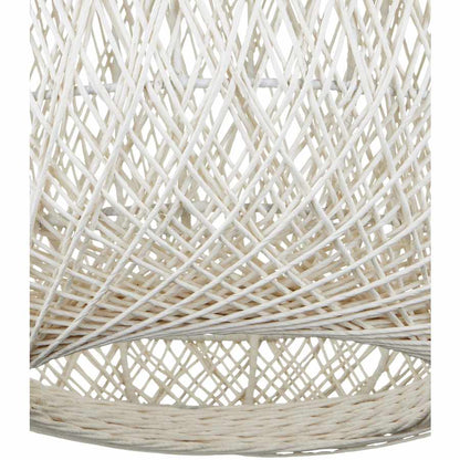 Currey and Company Cocoon 21" Wide Wrought Iron Pendant with Frosted Glass and Paper Twine Shades