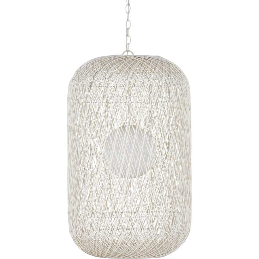 Currey and Company Cocoon 21" Wide Wrought Iron Pendant with Frosted Glass and Paper Twine Shades