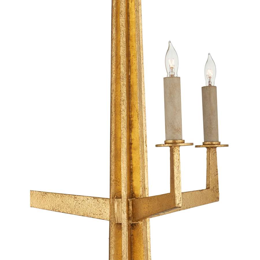 Currey and Company Goldfinch 9 Light 36" Wide Wrought Iron Candle Style Chandelier
