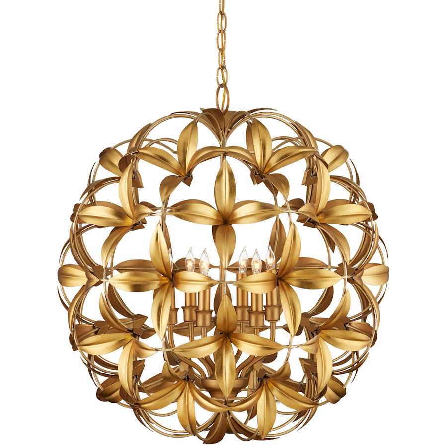 Currey and Company Helenium 6 Light 24" Wide Wrought Iron Pendant