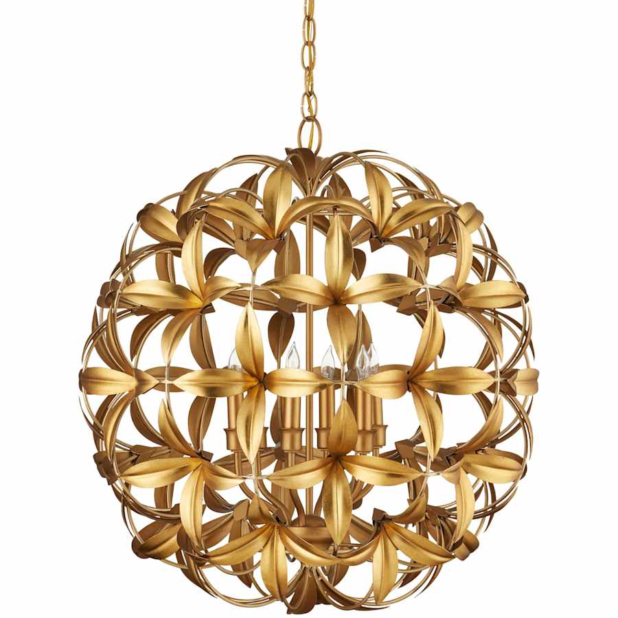Currey and Company Helenium 6 Light 24" Wide Wrought Iron Pendant