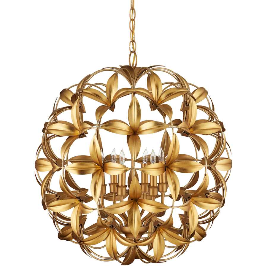 Currey and Company Helenium 6 Light 24" Wide Wrought Iron Pendant