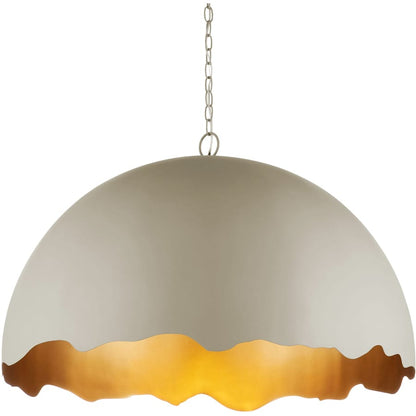 Currey and Company Tamago 35" Wide Wrought Iron Pendant