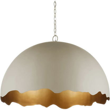 Currey and Company Tamago 35" Wide Wrought Iron Pendant