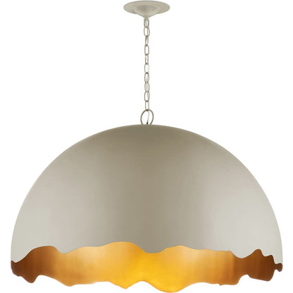 Currey and Company Tamago 35" Wide Wrought Iron Pendant