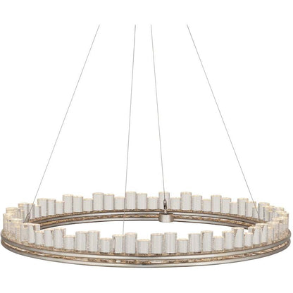 Currey and Company Pleiades 36" Wide LED Crystal Ring Chandelier
