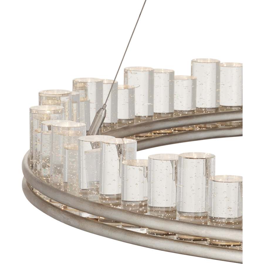 Currey and Company Pleiades 36" Wide LED Crystal Ring Chandelier