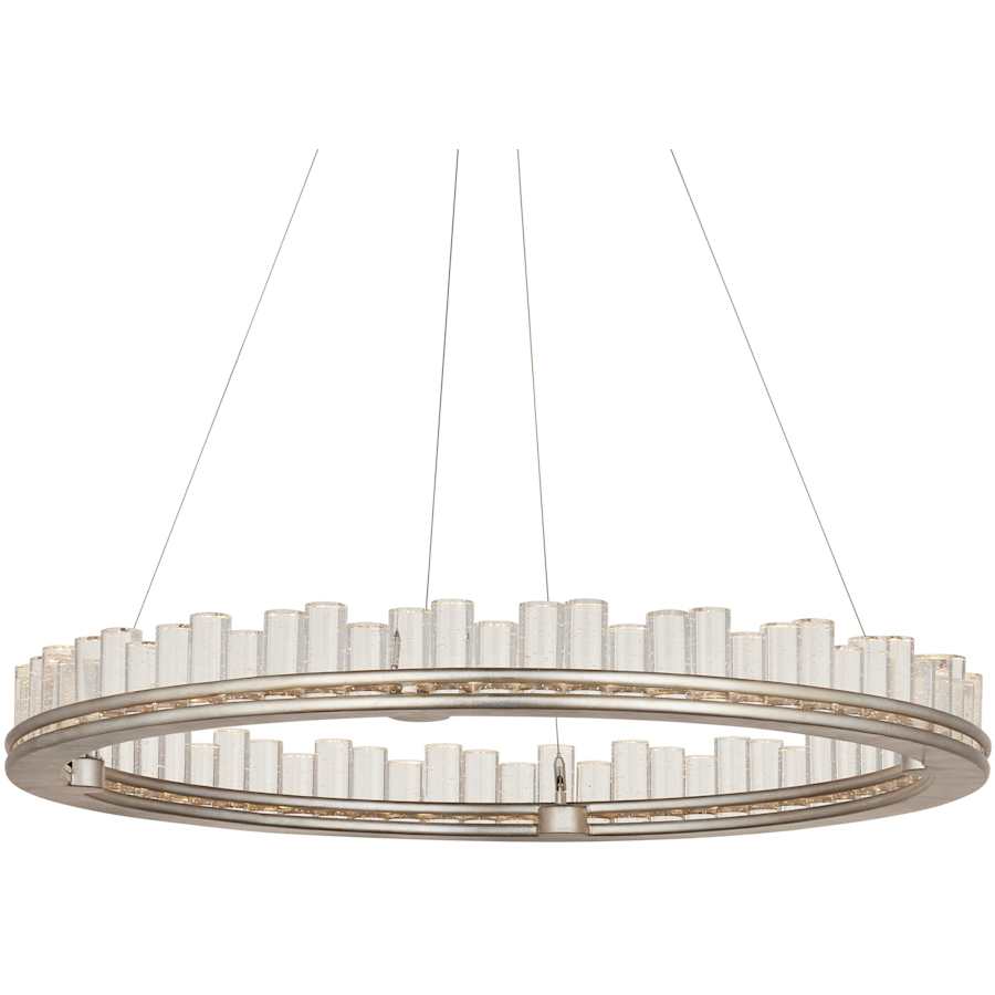 Currey and Company Pleiades 36" Wide LED Crystal Ring Chandelier