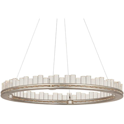 Currey and Company Pleiades 36" Wide LED Crystal Ring Chandelier