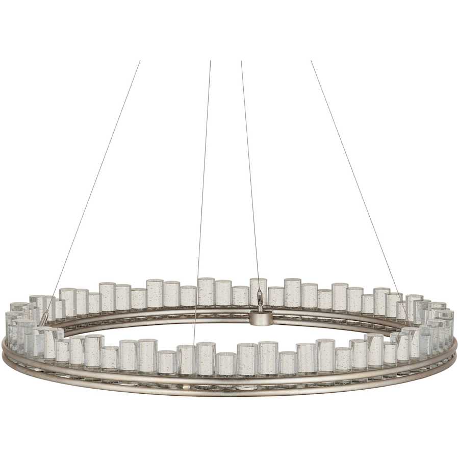 Currey and Company Pleiades 36" Wide LED Crystal Ring Chandelier