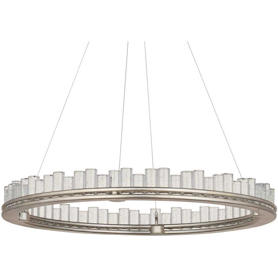 Currey and Company Pleiades 36" Wide LED Crystal Ring Chandelier