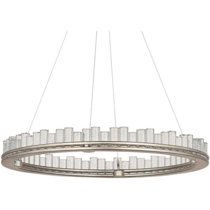 Currey and Company Pleiades 36" Wide LED Crystal Ring Chandelier