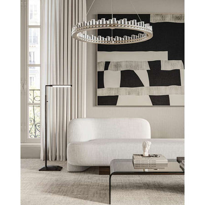 Currey and Company Pleiades 36" Wide LED Crystal Ring Chandelier