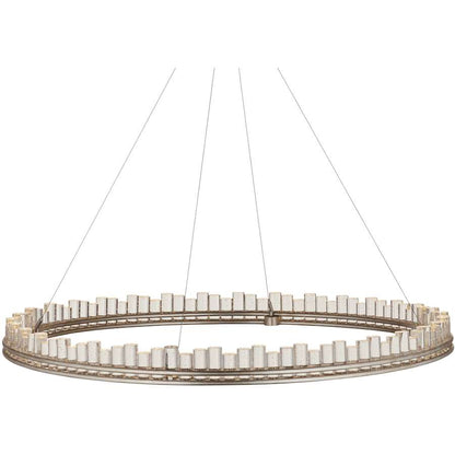 Currey and Company Pleiades 51" Wide LED Crystal Ring Chandelier