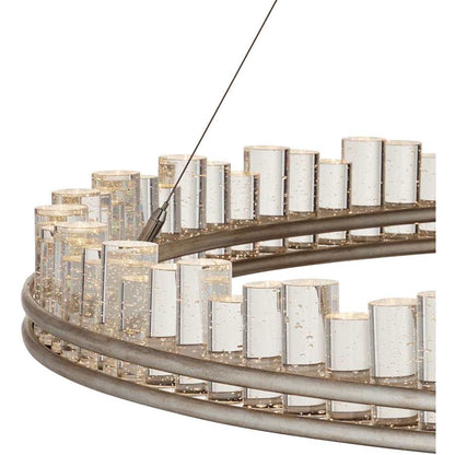 Currey and Company Pleiades 51" Wide LED Crystal Ring Chandelier