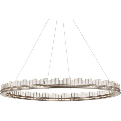Currey and Company Pleiades 51" Wide LED Crystal Ring Chandelier