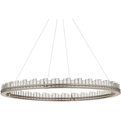 Currey and Company Pleiades 51" Wide LED Crystal Ring Chandelier