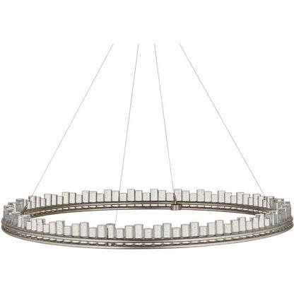 Currey and Company Pleiades 51" Wide LED Crystal Ring Chandelier