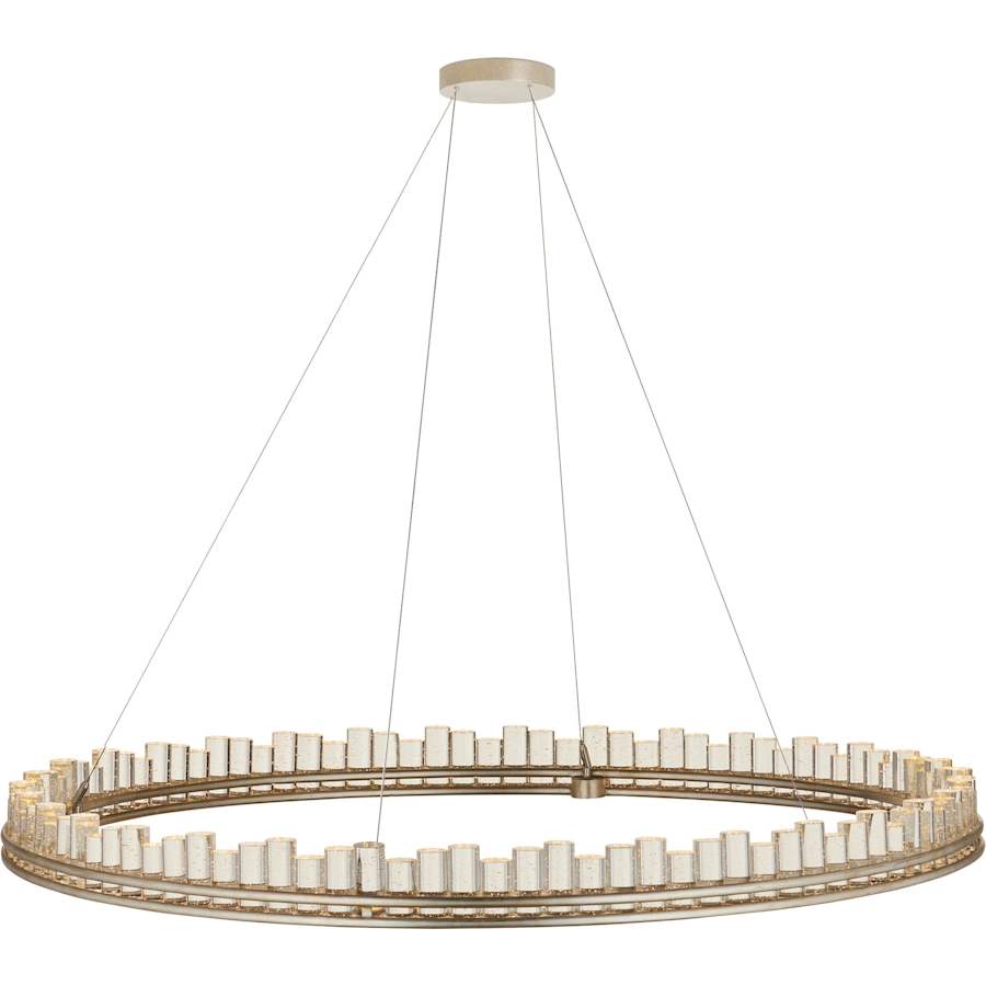 Currey and Company Pleiades 51" Wide LED Crystal Ring Chandelier