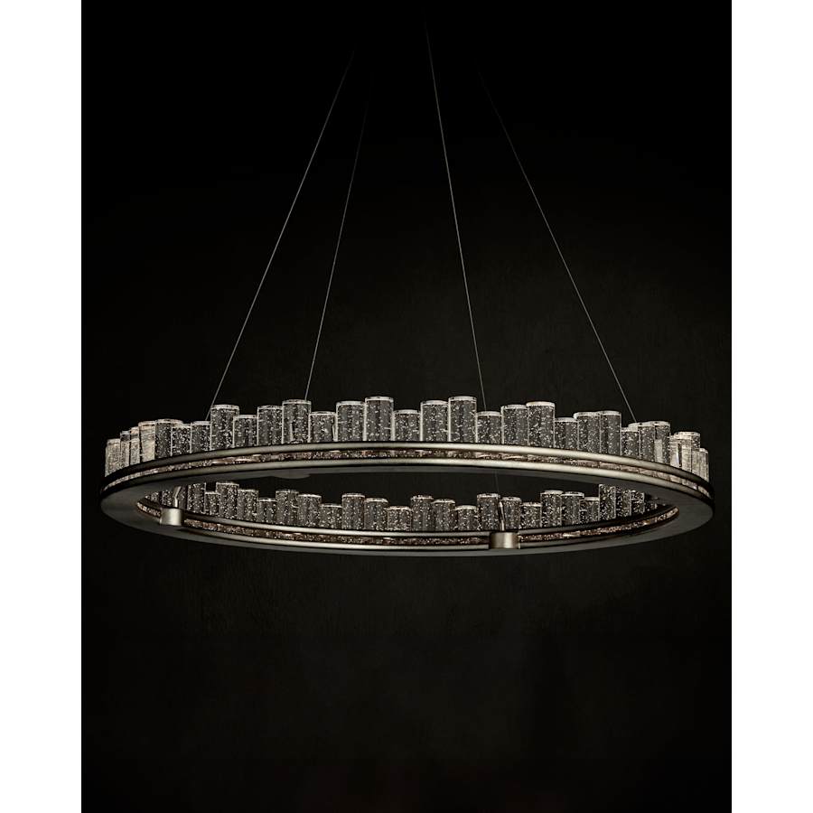 Currey and Company Pleiades 51" Wide LED Crystal Ring Chandelier