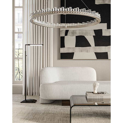 Currey and Company Pleiades 51" Wide LED Crystal Ring Chandelier