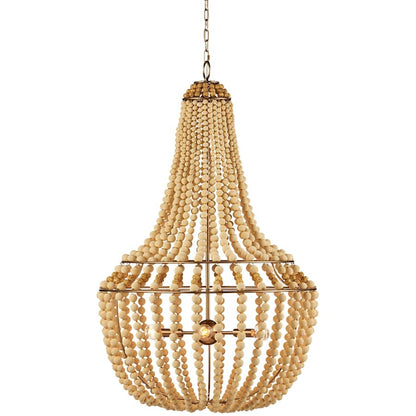 Currey and Company Penelope 6 Light 27" Wide Beaded Empire Chandelier