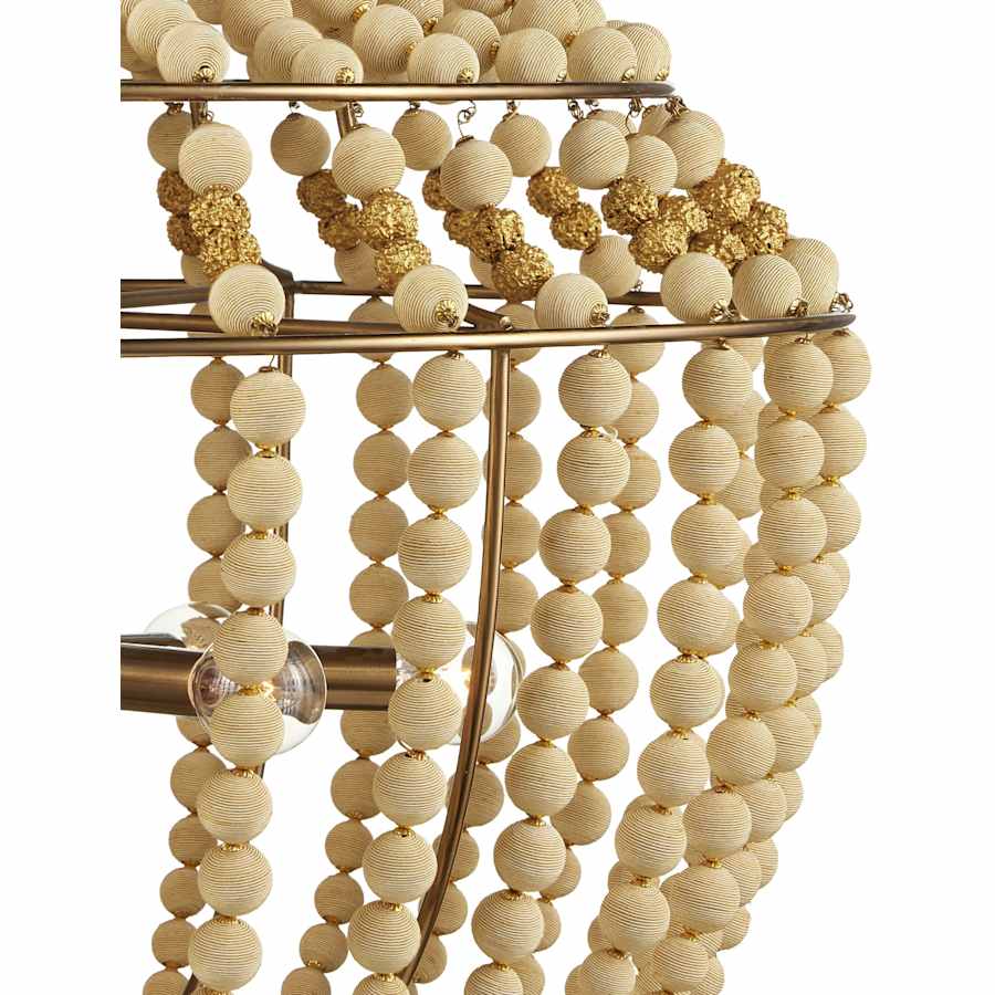 Currey and Company Penelope 6 Light 27" Wide Beaded Empire Chandelier