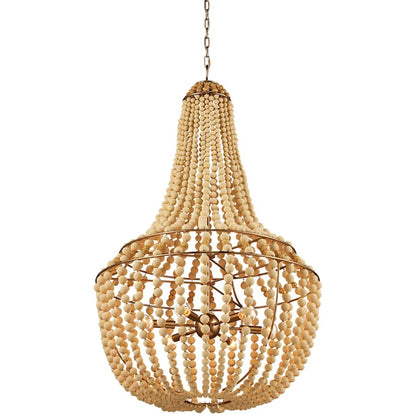 Currey and Company Penelope 6 Light 27" Wide Beaded Empire Chandelier
