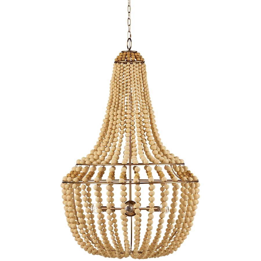 Currey and Company Penelope 6 Light 27" Wide Beaded Empire Chandelier