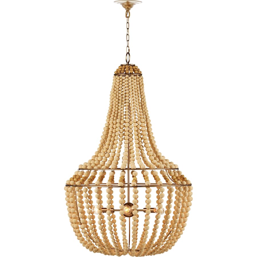 Currey and Company Penelope 6 Light 27" Wide Beaded Empire Chandelier